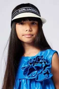 Karl Lagerfeld sapca cozoroc copii culoarea negru, cu imprimeu, Z30390 imagine