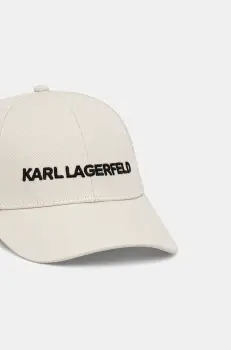 Karl Lagerfeld sapca de baseball din bumbac culoarea alb, cu imprimeu, A1W33071 imagine