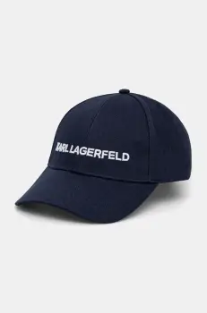 Karl Lagerfeld sapca de baseball din bumbac culoarea albastru marin, cu imprimeu, A1W33071 imagine