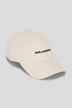 Karl Lagerfeld sapca de baseball din bumbac culoarea bej, cu imprimeu, A3W33023 imagine