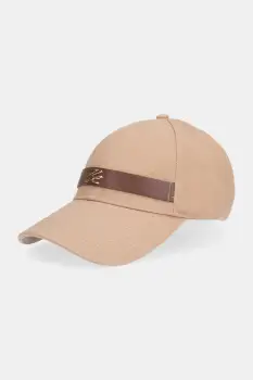 Karl Lagerfeld sapca de baseball din bumbac K/AUTOGRAPH culoarea bej, B1W33010 imagine