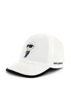 Karl Lagerfeld sapca din bumbac pentru copii culoarea alb, cu imprimeu, Z30574 imagine