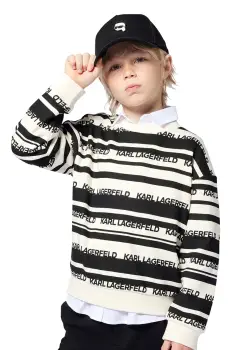 Karl Lagerfeld sapca din bumbac pentru copii culoarea negru, cu imprimeu, Z30398 imagine