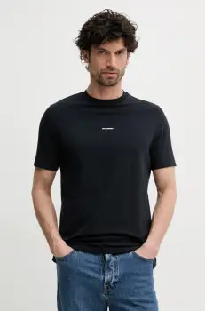 Karl Lagerfeld tricou barbati, culoarea albastru marin, neted, 552235.755030 imagine