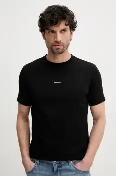 Karl Lagerfeld tricou barbati, culoarea negru, neted, 552235.755030 imagine