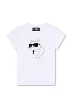 Karl Lagerfeld tricou copii culoarea alb, Z30211 imagine