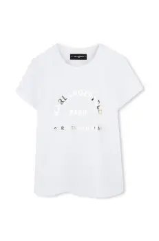 Karl Lagerfeld tricou copii culoarea alb, Z30447 imagine