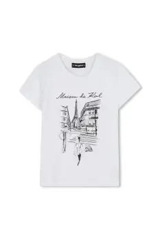 Karl Lagerfeld tricou copii culoarea alb, Z30939 imagine