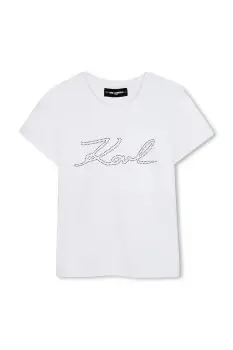 Karl Lagerfeld tricou copii culoarea alb, Z30941 imagine