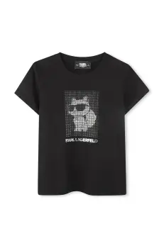 Karl Lagerfeld tricou copii culoarea negru, Z30489 imagine