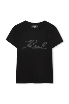 Karl Lagerfeld tricou copii culoarea negru, Z30941 imagine