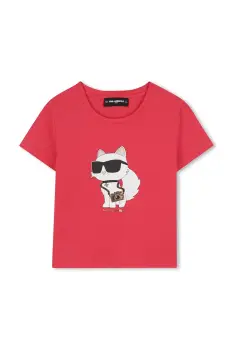 Karl Lagerfeld tricou copii culoarea roz, Z30942 imagine