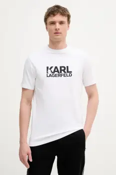 Karl Lagerfeld tricou culoarea alb, cu imprimeu, 553235.755087 imagine