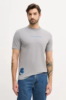 Karl Lagerfeld tricou culoarea gri, uni, 554235.755403 imagine