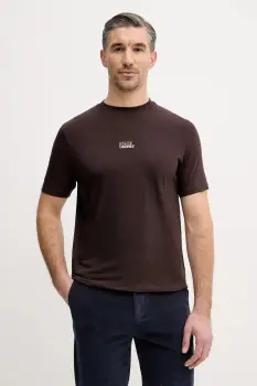 Karl Lagerfeld tricou culoarea maro, uni, 561235.755034 imagine