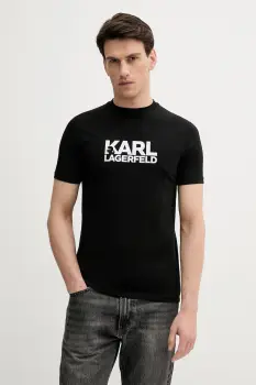 Karl Lagerfeld tricou culoarea negru, cu imprimeu, 553235.755087 imagine