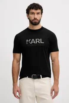 Karl Lagerfeld tricou culoarea negru, cu imprimeu, 554225.755038 imagine