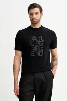 Karl Lagerfeld tricou culoarea negru, cu imprimeu, 561221.755053 imagine