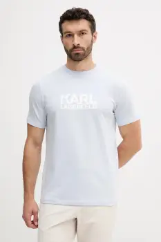 Karl Lagerfeld tricou culoarea turcoaz, cu imprimeu, 553235.755087 imagine