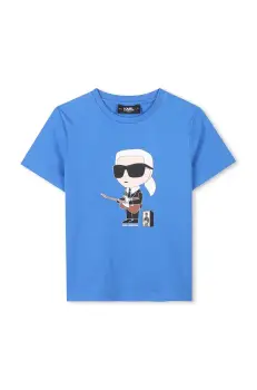 Karl Lagerfeld tricou de bumbac pentru copii cu imprimeu, Z30438 imagine