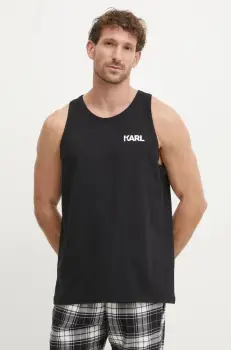 Karl Lagerfeld tricou din bumbac barbati, culoarea negru, A1M46069 imagine