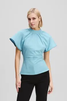 Karl Lagerfeld tricou din bumbac cu turtleneck, A3W17012 imagine