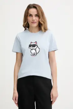 Karl Lagerfeld tricou din bumbac culoarea alb, A1W17128 imagine