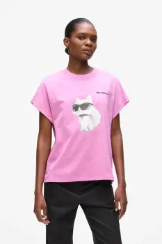 Karl Lagerfeld tricou din bumbac culoarea alb, A2W17115 imagine