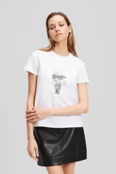 Karl Lagerfeld tricou din bumbac culoarea alb, A3W17076 imagine