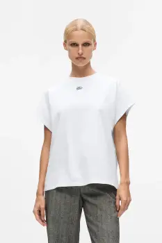 Karl Lagerfeld tricou din bumbac culoarea alb, A4W17039 imagine