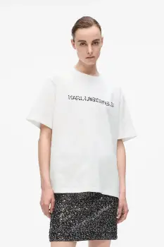 Karl Lagerfeld tricou din bumbac culoarea alb, A4W17074 imagine
