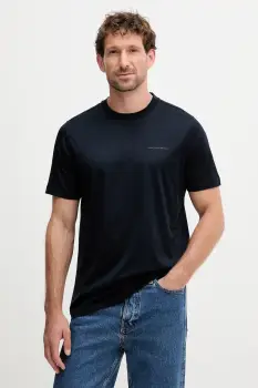 Karl Lagerfeld tricou din bumbac culoarea bleumarin, uni, 554200.755002 imagine