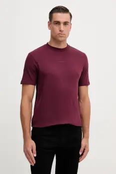 Karl Lagerfeld tricou din bumbac culoarea bordo, cu imprimeu, 554235.755051 imagine