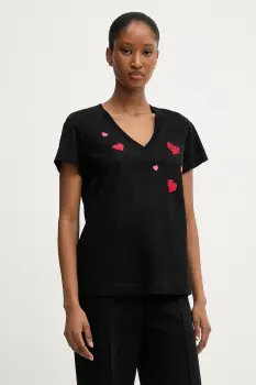 Karl Lagerfeld tricou din bumbac culoarea negru, A3W17017 imagine