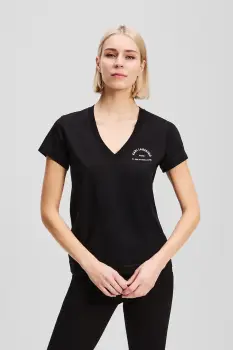 Karl Lagerfeld tricou din bumbac culoarea negru, A3W17104 imagine