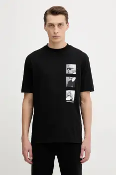 Karl Lagerfeld tricou din bumbac culoarea negru, cu imprimeu, 554225.755139 imagine