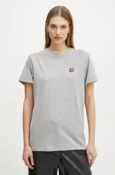 Karl Lagerfeld tricou din bumbac femei, culoarea gri, A1W17025 imagine