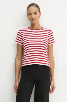 Karl Lagerfeld tricou din bumbac femei, culoarea rosu, A1W17099 imagine