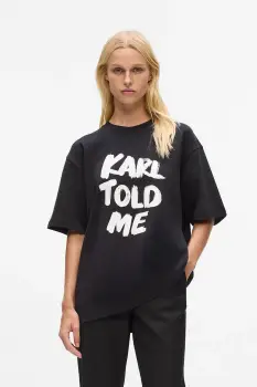 Karl Lagerfeld tricou din bumbac Karl Lagerfeld x Paris Hilton culoarea negru, A4W17101 imagine