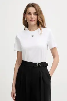 Karl Lagerfeld tricou din bumbac KL ESSENTIAL culoarea alb, B1W17091 imagine