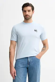 Karl Lagerfeld tricou din bumbac uni, 561224.755710 imagine