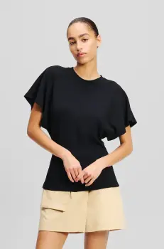 Karl Lagerfeld tricou femei, culoarea negru, A2W17061 imagine