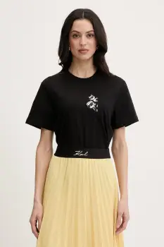 Karl Lagerfeld tricou pentru femei, din bumbac IKON imagine