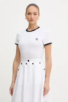 Karl Lagerfeld tricou pentru femei, din bumbac IKON imagine
