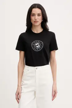 Karl Lagerfeld tricou pentru femei, din bumbac IKON imagine