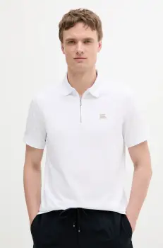 Karl Lagerfeld tricou polo barbati, culoarea alb, cu imprimeu, 552221.745020 imagine