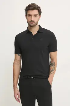 Karl Lagerfeld tricou polo barbati, culoarea negru, neted, 500221.745750 imagine