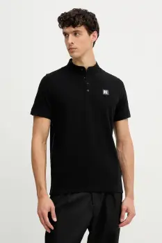 Karl Lagerfeld tricou polo culoarea negru, cu imprimeu, 554221.745001 imagine