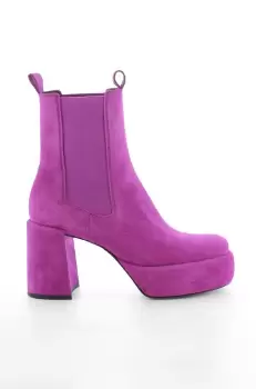 Kennel & Schmenger botine din piele intoarsa Clip femei, culoarea roz, cu toc drept, 21-60010.394 imagine