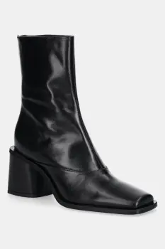 Kenzo cizme de piele Kimi Ankle Boots culoarea negru, cu toc drept, FF62BT120L66.99 imagine